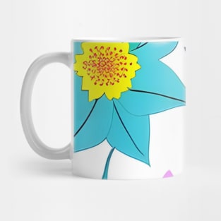 Celestial Blossom: Abstract Floral Elegance Mug